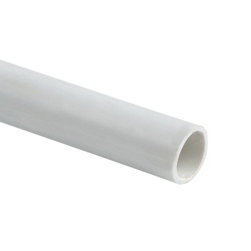 Труба гладкая ПВХ жесткая d25 мм (2 м) (50 м/уп) белая-Plast | код  trg-25w-2m | EKF